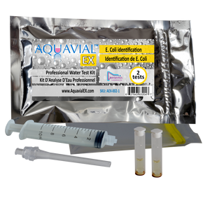 AquaVial EX - 7 Hours E. coli Detection and Identification Professional Water Test Kit