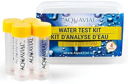 AquaVial Water Testing Kit 8 Pack E Coli and Coliform Water Test Kit for Drinking Water Pool Pond Lake Well Water Quality Bacteria Tester CA