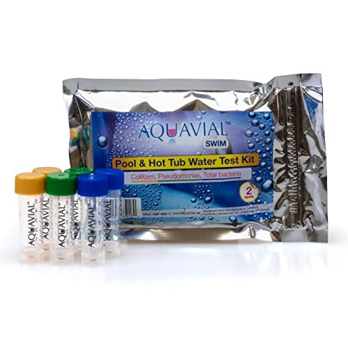 AquaVial Swim Water Test Kit Detects and Identifies Pseudomonas and Coliforms | 2 Pack | Testing Kit for Swimming Pool Water Hot Tub Spa Pond | Water Tester Outdoor CA