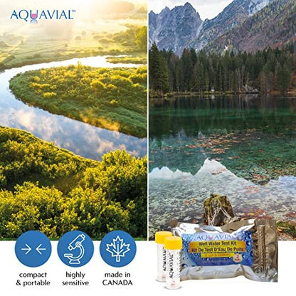 AquaVial Water Testing Kit 8 Pack E Coli and Coliform Water Test Kit for Drinking Water Pool Pond Lake Well Water Quality Bacteria Tester CA