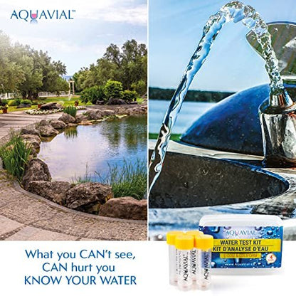 AquaVial Water Testing Kit 8 Pack E Coli and Coliform Water Test Kit for Drinking Water Pool Pond Lake Well Water Quality Bacteria Tester CA