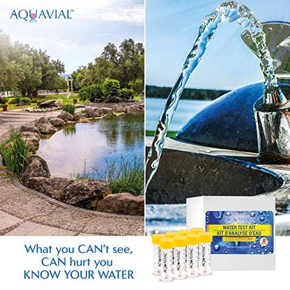 AquaVial Water Testing Kit 8 Pack E Coli and Coliform Water Test Kit for Drinking Water Pool Pond Lake Well Water Quality Bacteria Tester CA