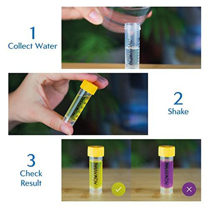 AquaVial Water Testing Kit 8 Pack E Coli and Coliform Water Test Kit for Drinking Water Pool Pond Lake Well Water Quality Bacteria Tester CA