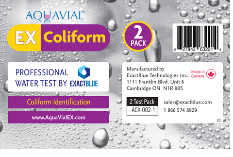 AquaVial EX - 7 Hours E coli and Coliform Professional Water Test Kit